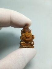 26mm Hand Carved Tiger Eyes Stone Ganesha Statue 100% Authentic Natural Stone picture