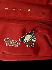 Vintage Pucca Funny Love Red Pencil  Bag RARE 8”x 3.25”x 1” Flaws See Photos picture