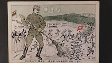 Mint 1920 Latvia Lithuanian War Patriotic Postcard The Sweeping Out by Soldier picture