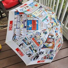 VINTAGE News Observer Raleigh NC Umbrella Cartoon Funny Pages Comics Wood Handle picture