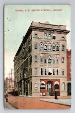 Elmira NY-New York, Steele Memorial Library, Antique Vintage Souvenir Postcard picture