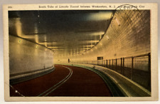 South Tube of Lincoln Tunnel between Weehawken NJ & NYC Vintage Postcard picture