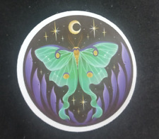 Beautiful Moth Flying In The Moonlight Sticker 2 3/8