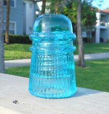NICE LIGHT AQUA CD 121 PATENT OTHER PLEATED SKIRT GLASS INSULATOR picture