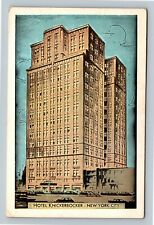 Historic Hotel Knickerbocker, Antique, New York City c1954 Vintage Postcard picture