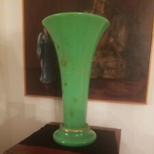 Massive French Opaline Jade Green Vase picture