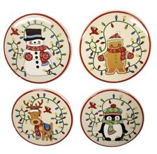 Temptations Holiday Set of 4 Christmas Ceramic Coasters NIB picture