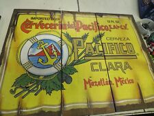 Vintage Cerveza Pacifico Clara Mexican Beer Wooden Sign picture