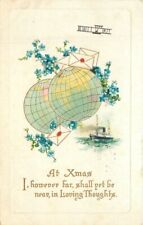 1912 Steamship Globe Christmas artist impression Postcard 22-7036 picture