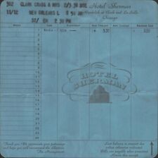 1943 HOTEL SHERMAN vintage guest receipt CHICAGO, ILLINOIS - $3.50 per night picture