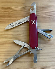 Victorinox SUPER TINKER Swiss Army Knife Engraved on Blade 'Dr. Landdeck' Used picture