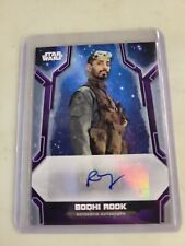 Star Wars Topps 2020 Holocron Riz Ahmed as Bodhi Rook Auto Autograph #/d 6/10 picture