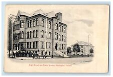 c1905 High School And Public Library Building Huntington Indiana IN Postcard picture