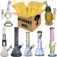 1Pc Random Big Hookah Mystery Smoking Water Pipe Bong Glass Bong Pipes + Bowl picture