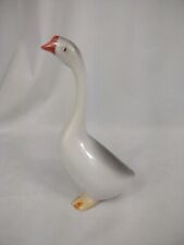 Vintage Hallohaza Porcelain Goose Figurine Hungary Marked 6 1/4