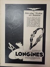 Longines Swiss Watches 1943 Print Advertising Du World War 2 Luxury German WW2 picture