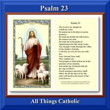 Psalm 23 Catholic Holy Prayer Card The Lord Is My Shepherd I shall Not Want picture