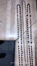 3 vintage Catholic rosaries with medals picture