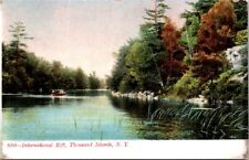 Postcard Men in Boat International Rift Thousand Islands NY c.1901-1907     8583 picture