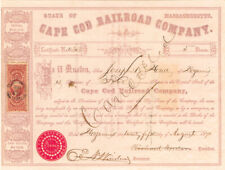 Richard Borden signed Cape Cod Railroad - Stock Certificate - Autographed Stocks picture