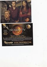 RARE MINT PROMO CARD SERENITY SP-CEE INKWORKS 2005  picture