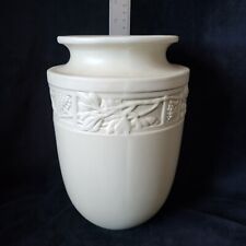 Vintage Napco Cream Colored Ceramic Vase w/Berries  & Vines 10' Tall picture