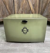 Vintage MCM West Bend Avocado Green Kitchen Metal Bread Box - Made in USA picture
