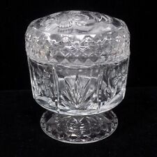 Vtg Avon Skin So Soft Bath Oil Capsule Jar Fostoria Glass Pedestal with Lid NICE picture