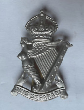 Royal Irish Rifles QUIS SEPARABIT Cap Badge - King's Crown (2' x 1  1/4