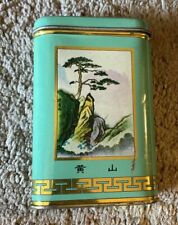 VINTAGE JAPANESE OR CHINESE SCENE TEA TIN picture