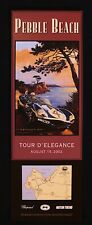 SIGNED Pebble Beach Concours 2002 Tour Poster JAGUAR D-TYPE LeMans Ecosse Rowe  picture