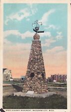 Dixie Highway Monument Mackinaw City Michigan MI Postcard E04 picture