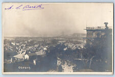 Genoa Liguria Italy Postcard General Aerial View c1920's Posted RPPC Photo picture