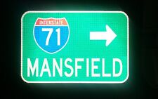 MANSFIELD Interstate 71 OHIO route road sign 18