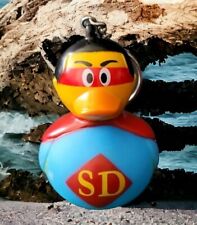 SD SUPER DUCK Collectible Key Chain Souvenir Rubber Duckie Super Hero Duck Rare picture