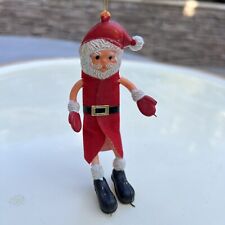 Vintage Funny Bendable Rubber Santa Wearing Robe 4.5