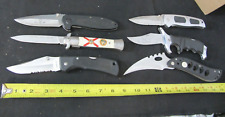 KNIVES COLLECTION knife lot of 6 - pre-owned large sized folding 3-4
