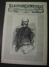 1862: Major-General Ambrose BURNSIDE - Harper's Weekly front-page Brady portrait picture