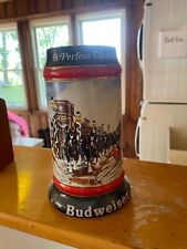 1992 Budweiser a perfect Christmas Holiday Stein Mug  picture