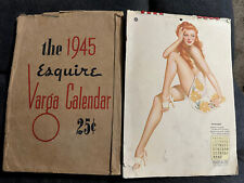 1945 ESQUIRE VARGA PINUP GIRL CALENDAR WITH BROWN COVER picture