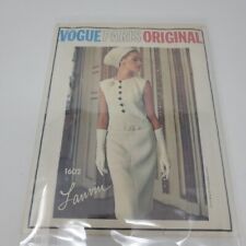 Vogue PARIS ORIGINAL 1602 LANVIN DRESS Vintage size 16 Complete Bust 36 Hip 38 picture