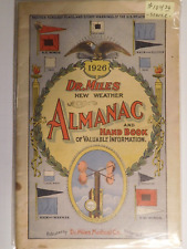 Splendid Dr. Miles Vintage 1926 New Weather Almanac Booklet Book~ Great Graphics picture