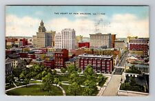 New Orleans LA-Louisiana, Aerial Of Heart Of The Town Vintage c1953 Postcard picture