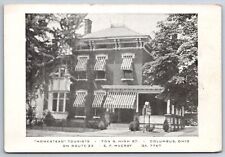 Columbus Ohio~Homestead Tourists Hotel B&W~Vintage Postcard picture
