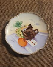 Vintage Ucagco Ceramics Japan Hand Painted PLATE Artist SIGNED  picture