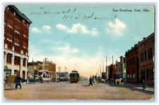 1914 East Broadway Business District Enid Oklahoma OK Posted Vintage Postcard picture