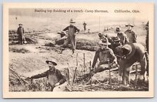 Chillicothe Ohio~Camp Sherman~Starting Top Finishing of Trench~WWI Era Postcard picture