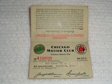 Vintage Original 1941 Chicago Motor Club Rare Membership Card picture