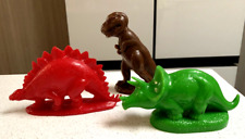 Vtg Mold A Rama Figures Plastic 3 Dinosaurs T Rex Stegosaraus Triceratops GC picture