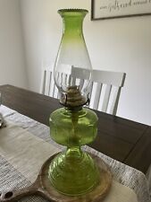 VTG Kerosene Lamp Bartlett Collins Homesteader Green W/glass Shade picture